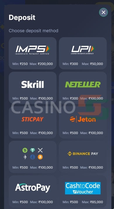 Bettilt deposit screenshot 1